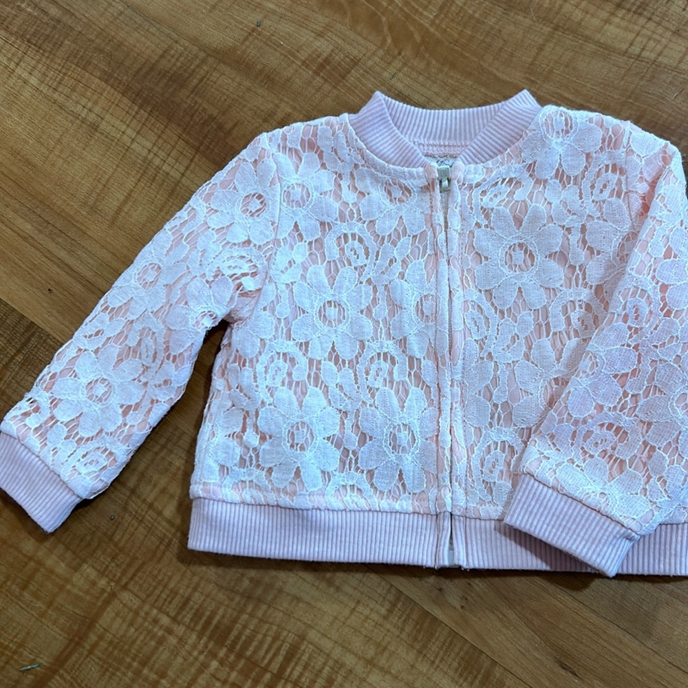 Miniclasix Little Girl Lace Zip Jacket